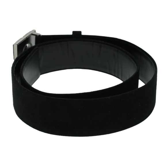 CHANEL Belt Suede 39.4"" Black CC Auth bs5130 - Picture 3 of 11